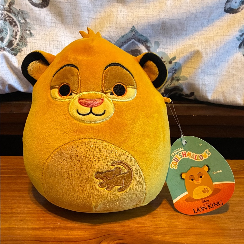 Disney Simba Plush Squishmallow - Gold and Black Accents